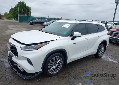 2021 Toyota Highlander Hybrid Platinum from USA, damaged, VIN 5TDEBRCH0MS057890